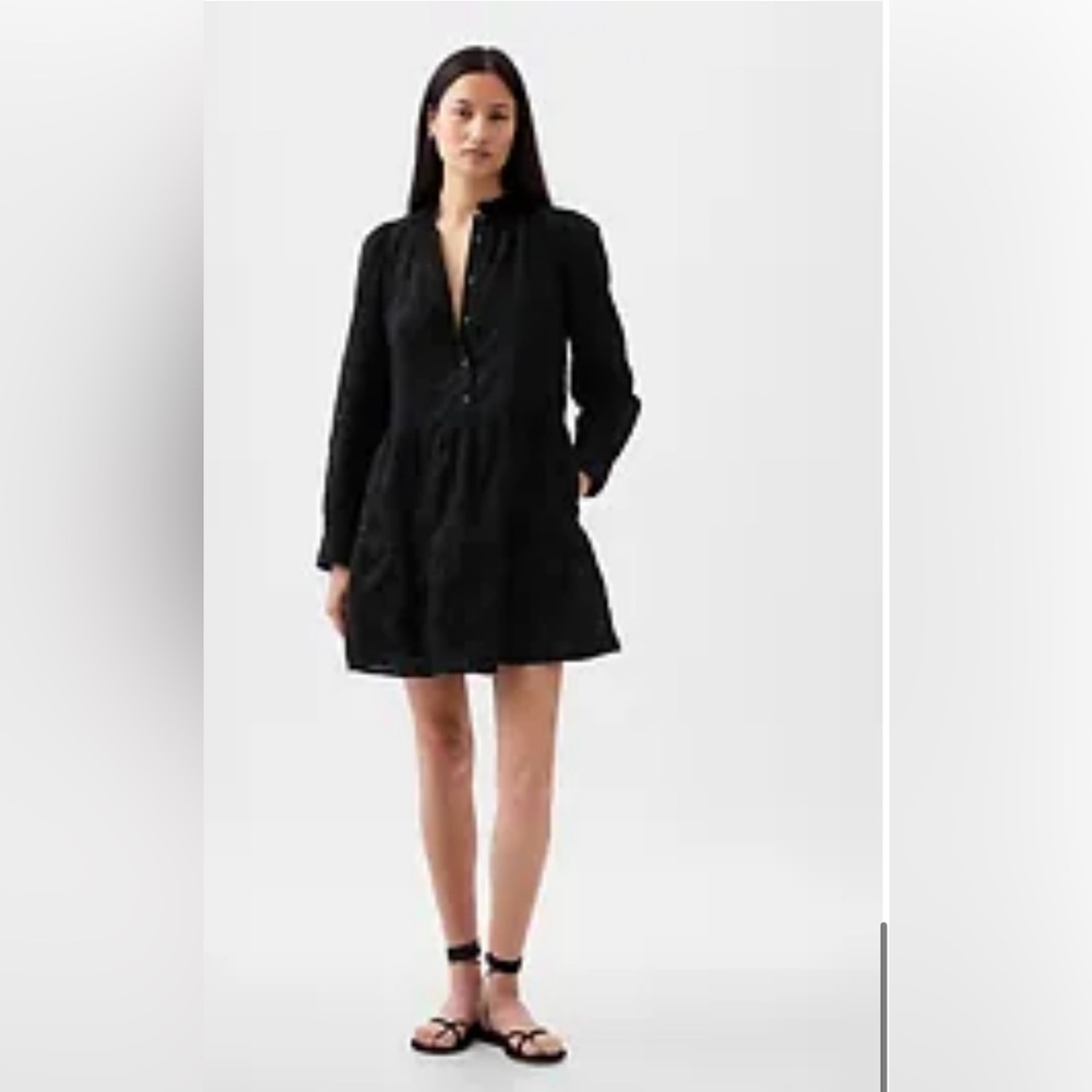 GAP Eyelet Tier Mini Shirt Dress